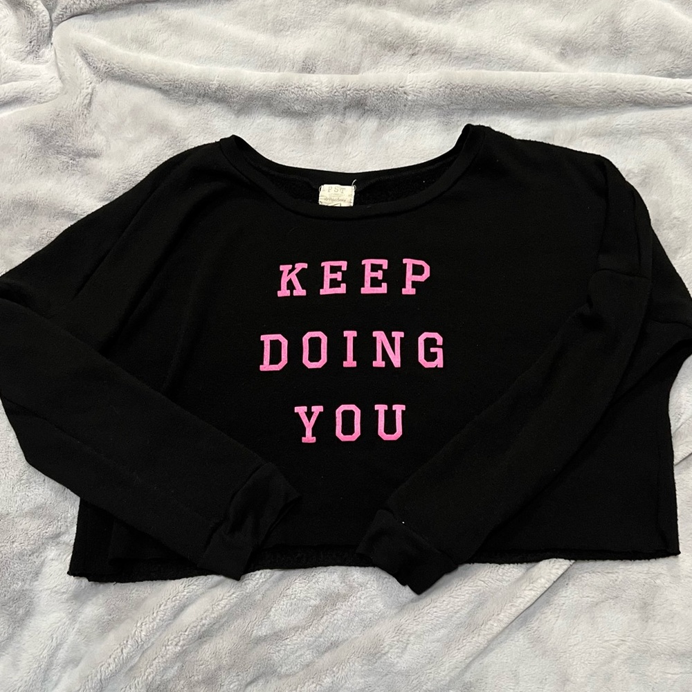 ‘Keep Doing You’ cropped sweater